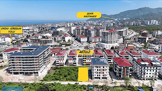 ORDU CUMHURİYET 407 m2 4 KAT İMARLI SATILIK ARSA